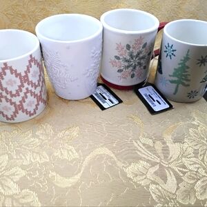 ☕️ tagltd Tis Season Snowflake Mug 16 oz Plus 3 other Christmas Mugs
